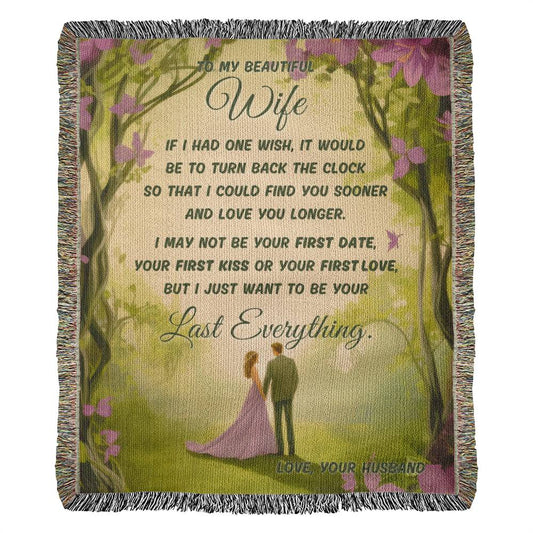 To My Beautiful Wife, Heirloom Woven Blanket