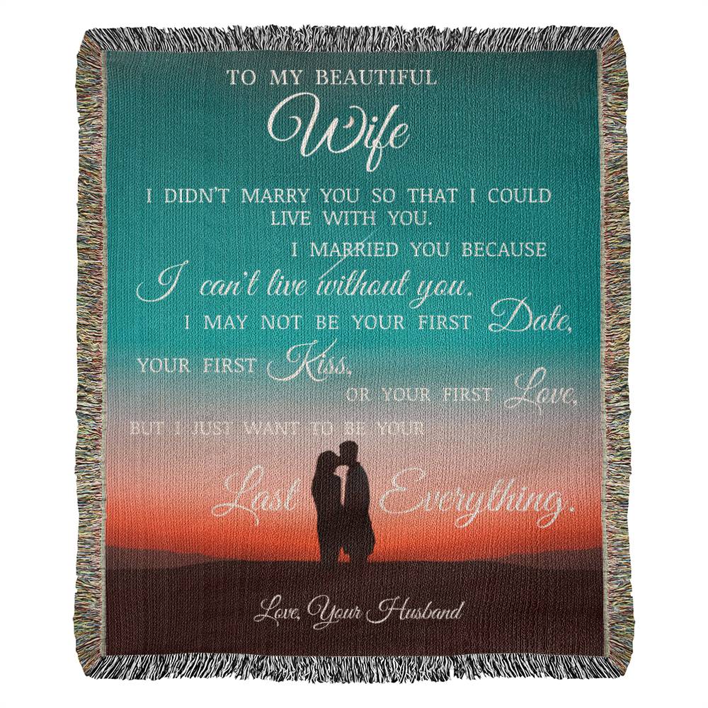 To My Beautiful Wife, Heirloom Woven Blanket