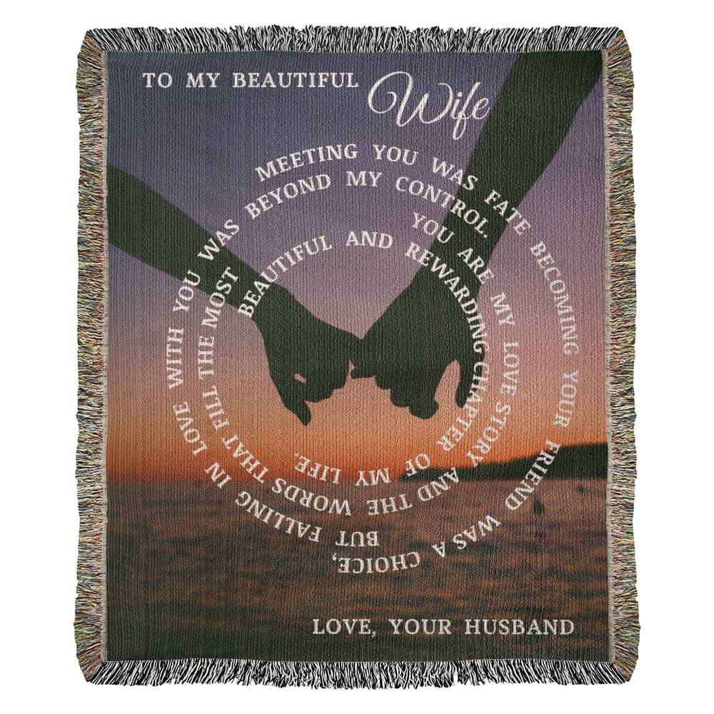 To My Beautiful Wife, Heirloom Woven Blanket