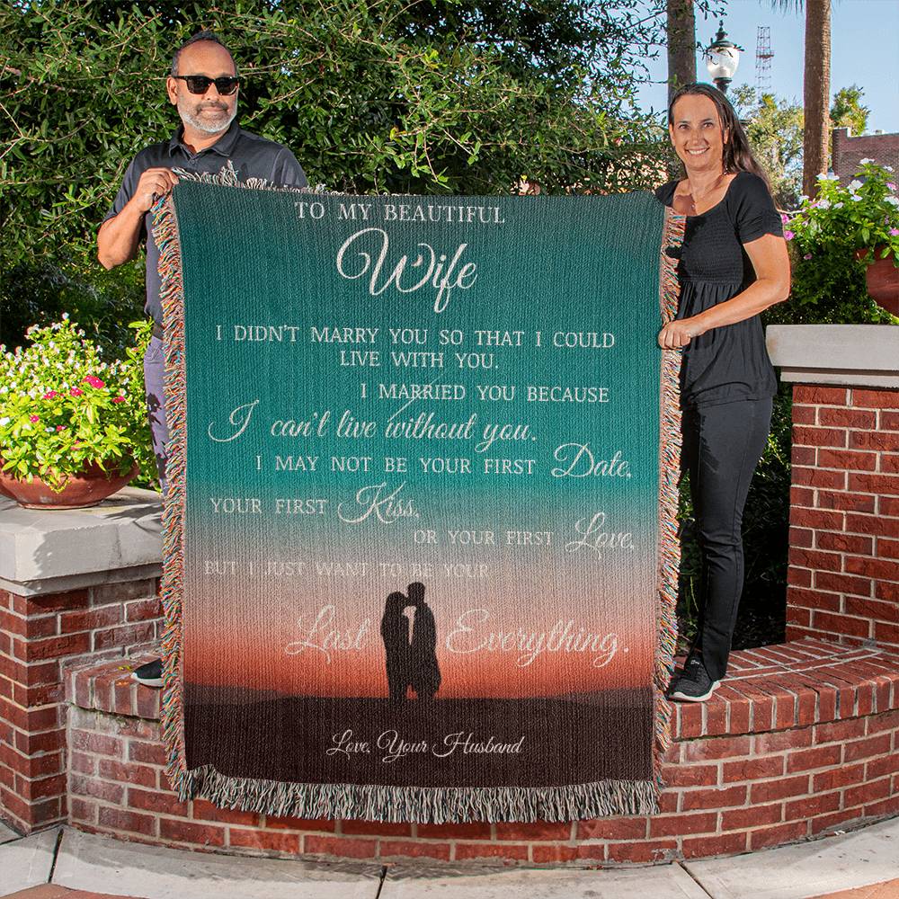 To My Beautiful Wife, Heirloom Woven Blanket