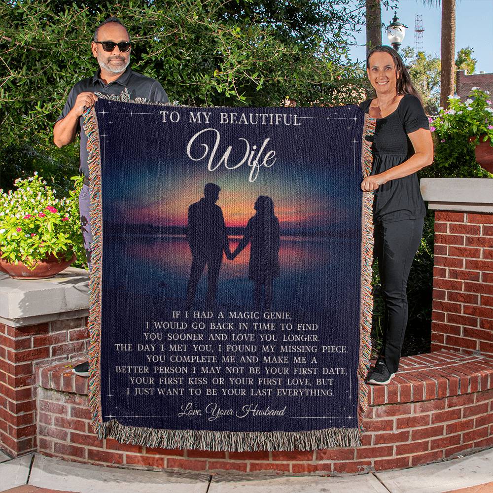 To My Beautiful Wife, Heirloom Woven Blanket