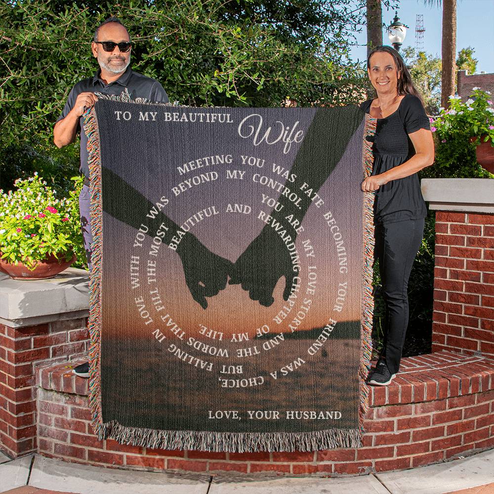 To My Beautiful Wife, Heirloom Woven Blanket