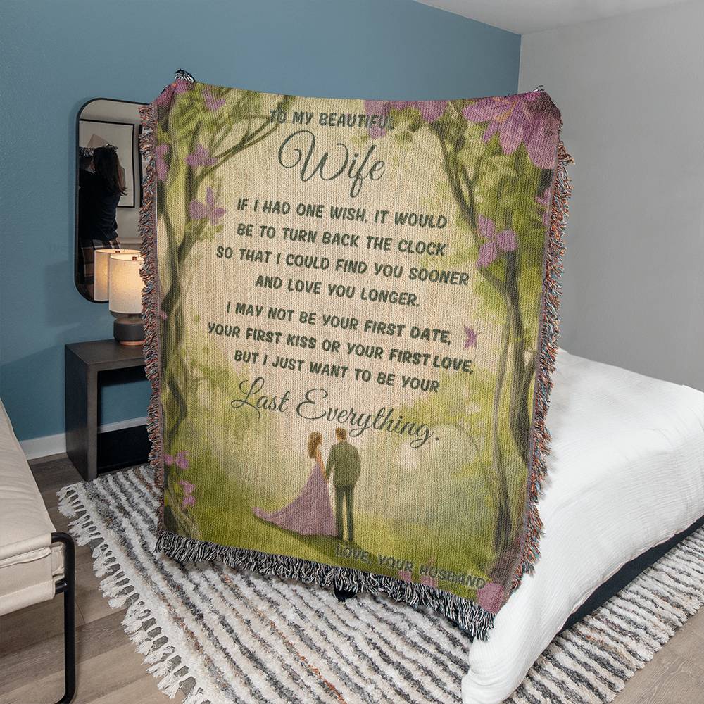 To My Beautiful Wife, Heirloom Woven Blanket