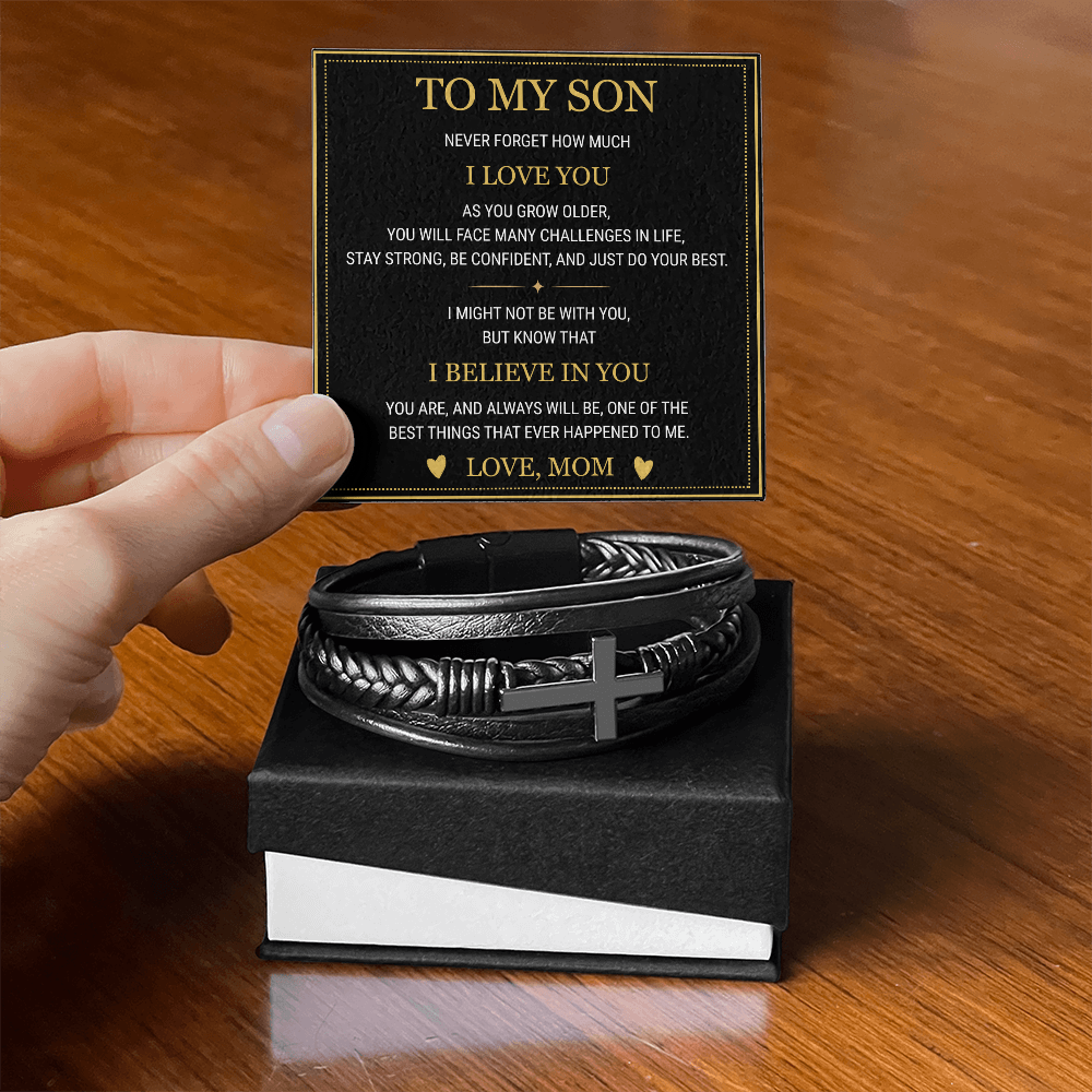 To My Son - Men's Cross Bracelet