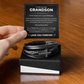 Men's Cross Bracelet - To My Grandson "Never Forget How Much I Love You"