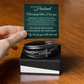 Men's Cross Bracelet - To My Husband "Never Forget That I Love You"