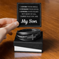 Men's Cross Bracelet - To My Son "I Adore Your Smile"