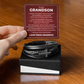 Men's Cross Bracelet - To My Grandson "I Love You Now and Forever"