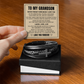 Men's Cross Bracelet - To My Grandson "Follow Your Dreams"