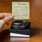 Men's Cross Bracelet - To Our Grandson "We Love You"