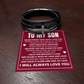 Men's Cross Bracelet - To My Son "Always Keep Me In Your Heart"