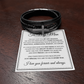 Men's Cross Bracelet - To My Man "The Day I Met You, My Life Changed"