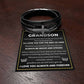 Men's Cross Bracelet - To My Dearest Grandson "I'll Love You For The Rest of Mine"
