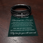 Men's Cross Bracelet - To My Husband "Never Forget That I Love You"