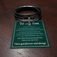 To My Son Men's Cross Bracelet -"Special You Are to Me"