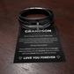 Men's Cross Bracelet - To My Grandson "Never Forget How Much I Love You"