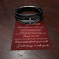 Men's Cross Bracelet - To My Grandson "Just Do Your Best"