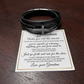 Men's Cross Bracelet - To My Grandson "Just Go Forth and Aim for The Skies"