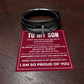 Men's Cross Bracelet - To My Son "Believe In Yourself"