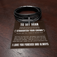 Men's Cross Bracelet - To My Man "Straighten Your Crown"