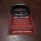 Men's Cross Bracelet - To My Grandson "I Love You Now and Forever"