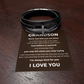 Men's Cross Bracelet - To My Grandson "I'm Always Here For You"