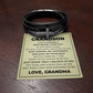 Men's Cross Bracelet - To My Grandson "Just Do Your Best"