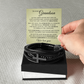 Men's Cross Bracelet - To Our Grandson "We Love You"