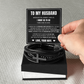 Men's Cross Bracelet - To My Husband "I Choose You"