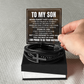 Men's Cross Bracelet - To My Son "I Believe In You"
