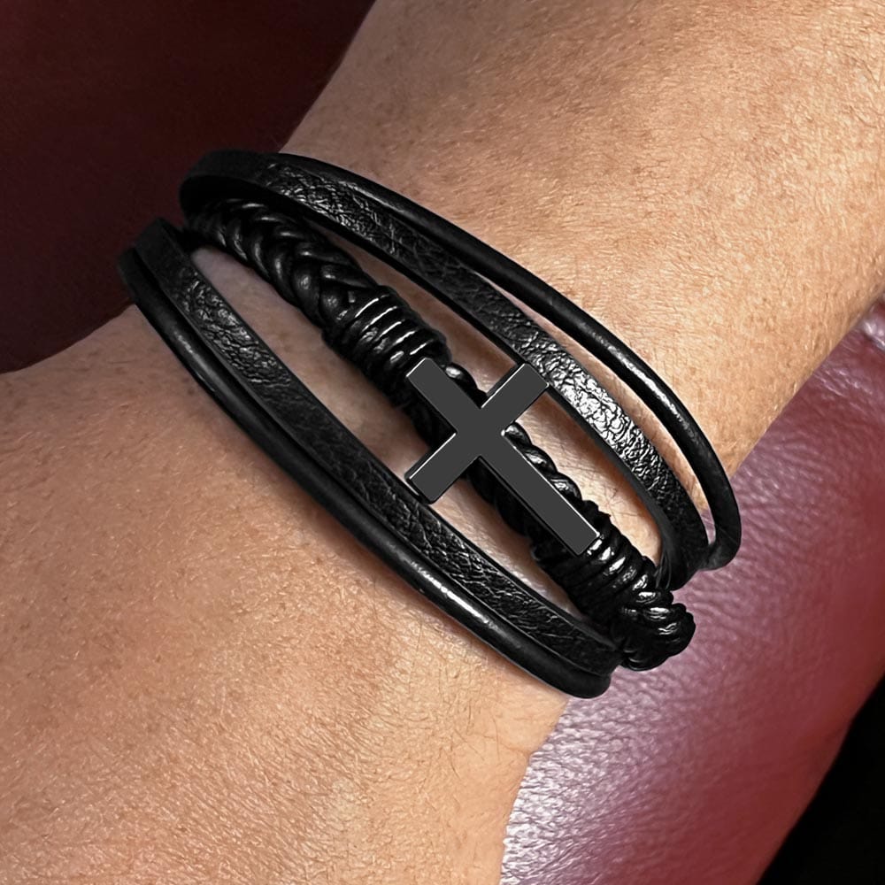 Men's Cross Bracelet - To My Son