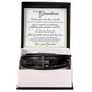 Men's Cross Bracelet - To My Grandson "Just Go Forth and Aim for The Skies"