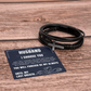 Men's Cross Bracelet - To My Husband "You Will Forever Be My Always"