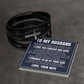 Men's Cross Bracelet - To My Husband "I Promise To Be By Your Side"