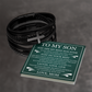 Men's Cross Bracelet - To My Son "Just Do Your Best"