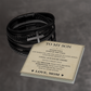 Men's Cross Bracelet - To My Son