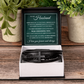 Men's Cross Bracelet - To My Husband "My Love For You Will Never End"
