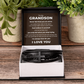 Men's Cross Bracelet - To My Grandson "I'm Always Here For You"