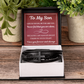Men's Cross Bracelet - To My Son “Life Is Tough, But So Are You”