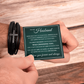 Men's Cross Bracelet - To My Husband "My Love For You Will Never End"