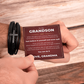 Men's Cross Bracelet - To My Grandson "Just Believe In Yourself and Never Quit"