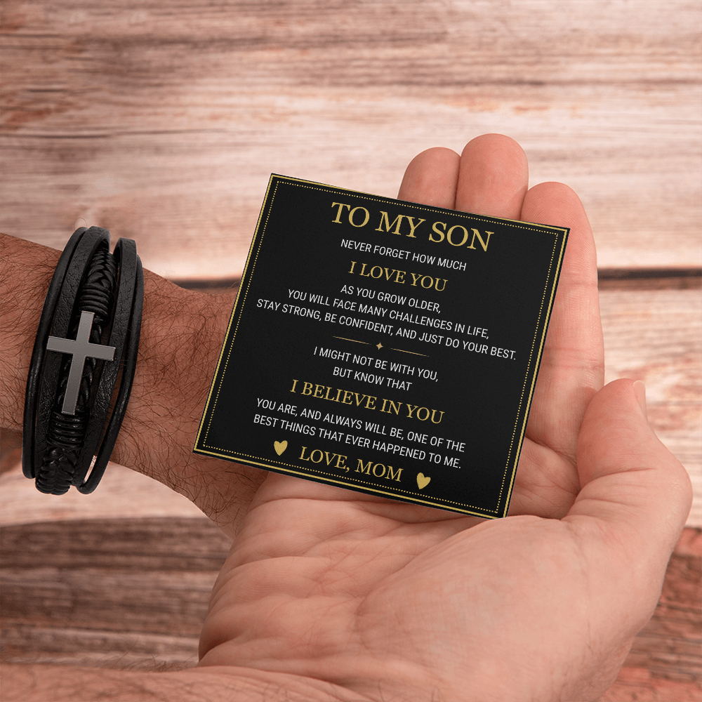 To My Son - Men's Cross Bracelet