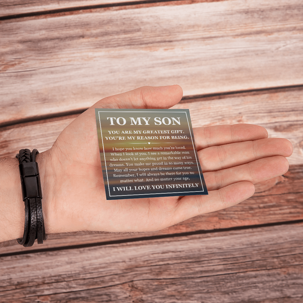 Cross Bracelet - To My Son "You Are My Greatest Gift"