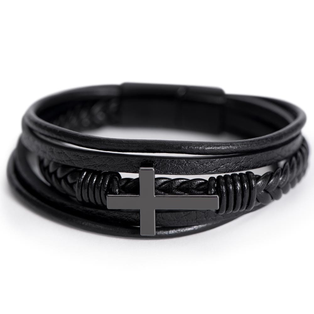 Men's Cross Bracelet - To My Son