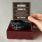 Men's Cross Bracelet - To My Husband "I Cannot Live Without You"