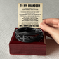 Men's Cross Bracelet - To My Grandson "I Love You More Than Anything"