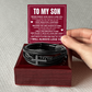 Men's Cross Bracelet - To My Son "Always Keep Me In Your Heart"