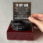 Men's Cross Bracelet - To My Son "I Believe In You"