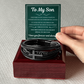 To My Son Men's Cross Bracelet -"Special You Are to Me"