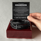Men's Cross Bracelet - To My Grandson "Never Forget How Much I Love You"